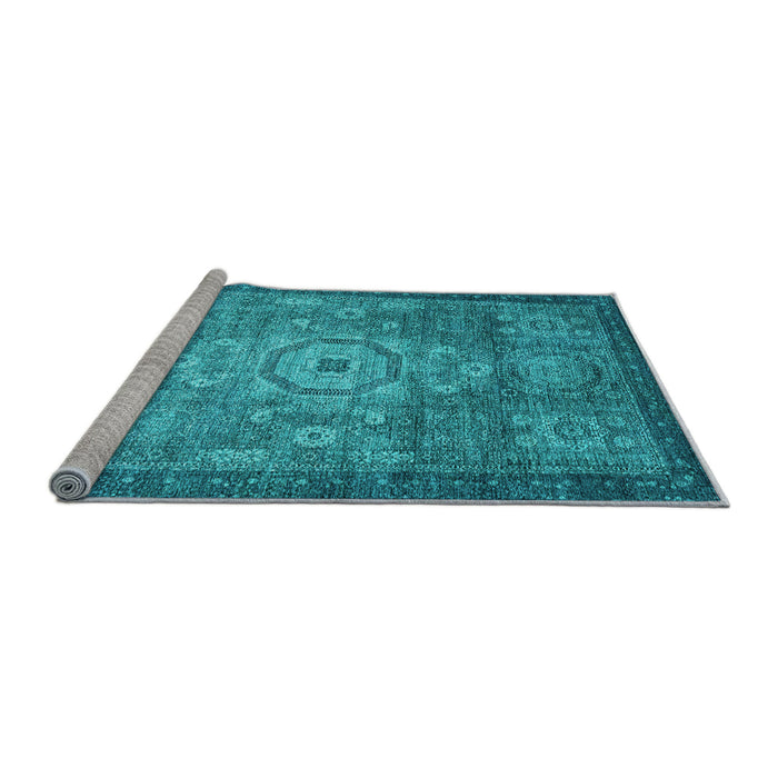 Sideview of Machine Washable Abstract Light Blue Modern Rug, wshabs2350lblu
