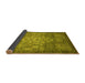 Sideview of Abstract Yellow Modern Rug, abs2350yw