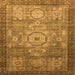 Square Abstract Orange Modern Rug, abs2350org