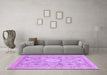 Machine Washable Abstract Purple Modern Area Rugs in a Living Room, wshabs2351pur