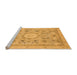 Sideview of Machine Washable Abstract Orange Modern Area Rugs, wshabs2351org