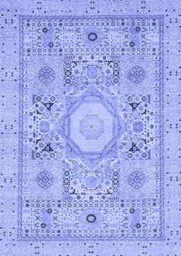 Abstract Blue Modern Rug, abs2351blu