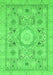 Machine Washable Abstract Green Modern Area Rugs, wshabs2351grn