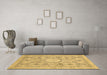 Machine Washable Abstract Brown Modern Rug in a Living Room,, wshabs2351brn