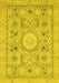 Machine Washable Abstract Yellow Modern Rug, wshabs2351yw