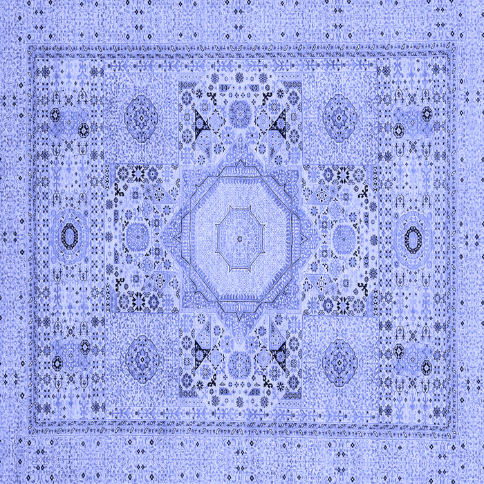 Square Machine Washable Abstract Blue Modern Rug, wshabs2351blu