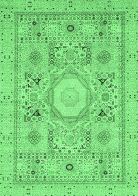 Abstract Emerald Green Modern Rug, abs2351emgrn