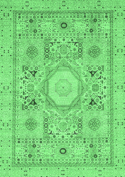 Abstract Emerald Green Modern Rug, abs2351emgrn