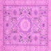 Square Abstract Pink Modern Rug, abs2351pnk