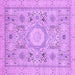 Square Abstract Purple Modern Rug, abs2351pur