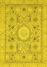 Abstract Yellow Modern Rug, abs2351yw