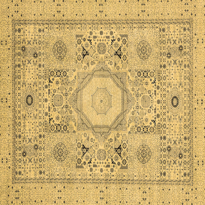 Square Abstract Brown Modern Rug, abs2351brn