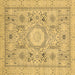 Square Abstract Brown Modern Rug, abs2351brn