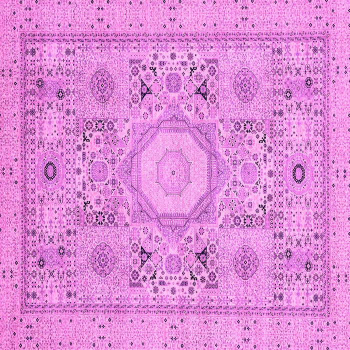 Square Machine Washable Abstract Pink Modern Rug, wshabs2351pnk