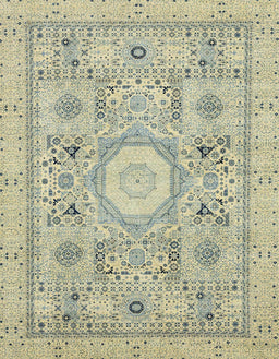 Abstract Brown Gold Modern Rug, abs2351