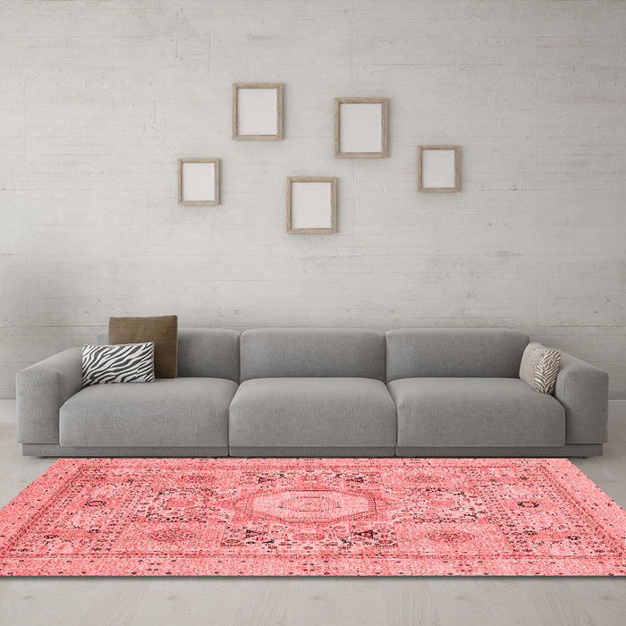 Modern Red Washable Rugs