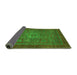 Sideview of Abstract Green Modern Rug, abs2352grn