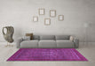 Machine Washable Abstract Purple Modern Area Rugs in a Living Room, wshabs2352pur