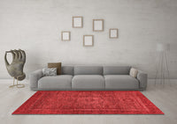 Machine Washable Abstract Red Modern Rug, wshabs2352red