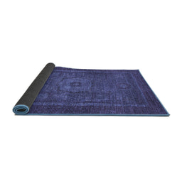 Sideview of Abstract Blue Modern Rug, abs2352blu