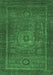 Machine Washable Abstract Emerald Green Modern Area Rugs, wshabs2352emgrn