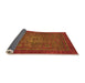 Sideview of Abstract Orange Modern Rug, abs2352org