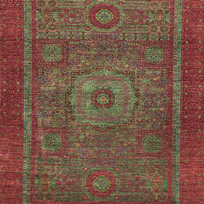 Machine Washable Abstract Brown Rug, wshabs2352