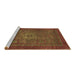 Sideview of Machine Washable Abstract Brown Modern Rug, wshabs2352brn