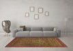 Machine Washable Abstract Brown Modern Rug in a Living Room,, wshabs2352brn