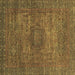 Square Abstract Brown Modern Rug, abs2353brn