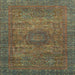 Square Abstract Khaki Green Modern Rug, abs2353