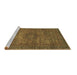 Sideview of Machine Washable Abstract Brown Modern Rug, wshabs2353brn