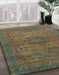 Abstract Khaki Green Modern Rug in Family Room, abs2353