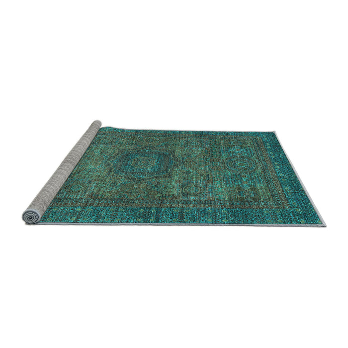 Sideview of Machine Washable Abstract Light Blue Modern Rug, wshabs2353lblu