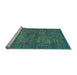 Sideview of Machine Washable Abstract Light Blue Modern Rug, wshabs2353lblu