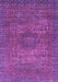 Machine Washable Abstract Purple Modern Area Rugs, wshabs2353pur