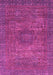 Machine Washable Abstract Pink Modern Rug, wshabs2353pnk