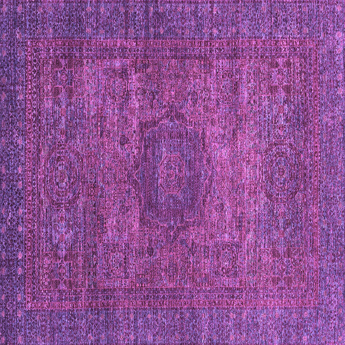 Square Machine Washable Abstract Purple Modern Area Rugs, wshabs2353pur