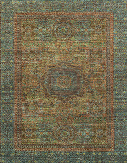 Abstract Khaki Green Modern Rug, abs2353