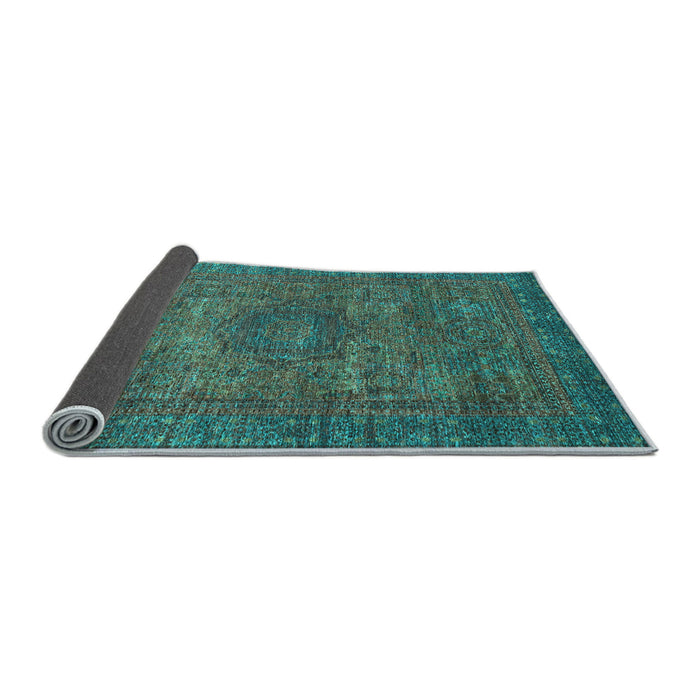 Sideview of Abstract Light Blue Modern Rug, abs2353lblu