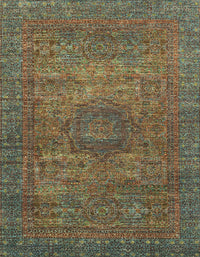 Machine Washable Abstract Khaki Green Rug, wshabs2353