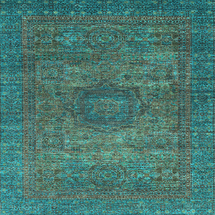 Square Abstract Light Blue Modern Rug, abs2353lblu