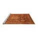 Sideview of Machine Washable Abstract Orange Modern Area Rugs, wshabs2354org