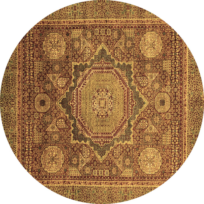 Round Machine Washable Abstract Brown Modern Rug, wshabs2354brn