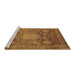 Sideview of Machine Washable Abstract Brown Modern Rug, wshabs2354brn