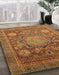 Machine Washable Abstract Yellow Rug in a Family Room, wshabs2354