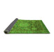 Sideview of Abstract Green Modern Rug, abs2354grn