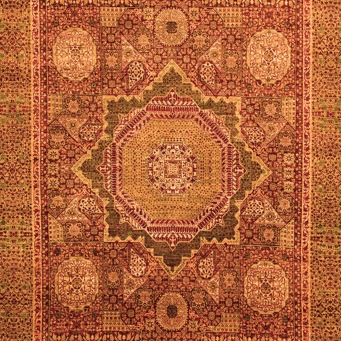 Machine Washable Abstract Orange Modern Area Rugs, wshabs2354org