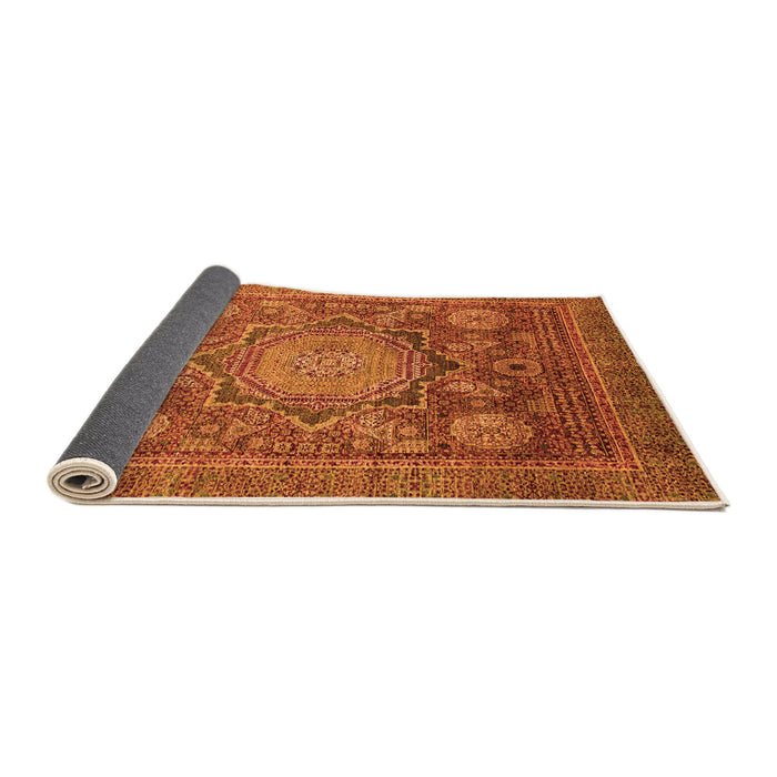 Sideview of Abstract Orange Modern Rug, abs2354org