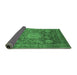 Sideview of Abstract Emerald Green Modern Rug, abs2354emgrn